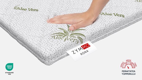 Topper saltea Zymmo, Rona, 72x190x6, Moale-medie