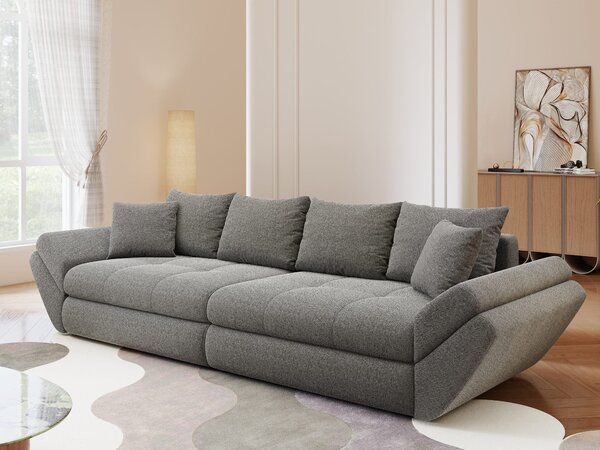 Canapea extensibilă dumonde cu ladă de depozitare Loana Monte Gri 300x100 cm