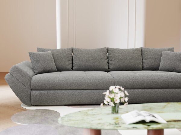 Canapea extensibilă dumonde cu ladă de depozitare Loana Monte Gri 300x100 cm