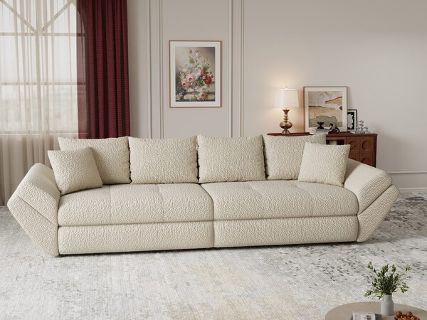 Canapea extensibilă dumonde cu ladă de depozitare Loana Jaguar Bej 300x100 cm