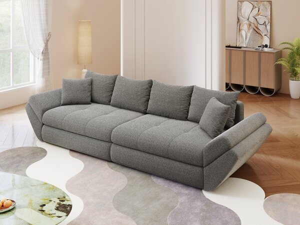 Canapea extensibilă dumonde cu ladă de depozitare Loana Monte Gri 300x100 cm