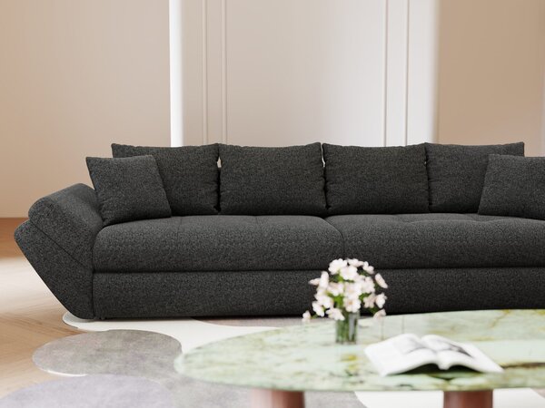 Canapea extensibilă dumonde cu ladă de depozitare Loana Monte Negru 300x100 cm
