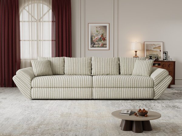 Canapea extensibilă dumonde cu ladă de depozitare Loana Tilia Bej 300x100 cm