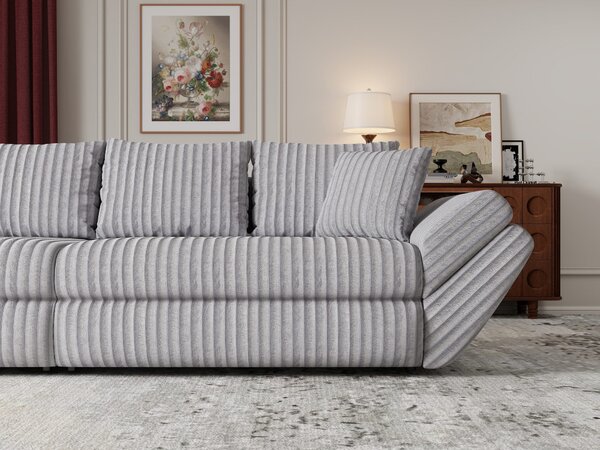 Canapea extensibilă dumonde cu ladă de depozitare Loana Tilia Gri 300x100 cm