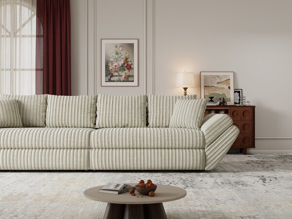 Canapea extensibilă dumonde cu ladă de depozitare Loana Tilia Bej 300x100 cm