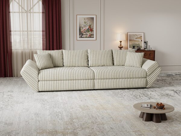 Canapea extensibilă dumonde cu ladă de depozitare Loana Tilia Bej 300x100 cm