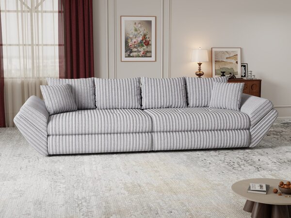 Canapea extensibilă dumonde cu ladă de depozitare Loana Tilia Gri 300x100 cm
