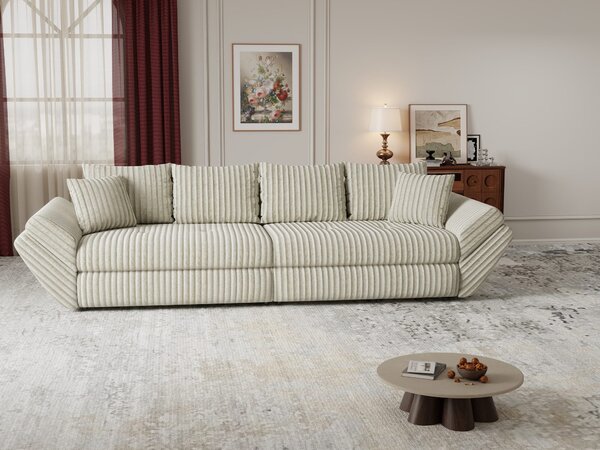 Canapea extensibilă dumonde cu ladă de depozitare Loana Tilia Bej 300x100 cm