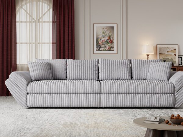 Canapea extensibilă dumonde cu ladă de depozitare Loana Tilia Gri 300x100 cm