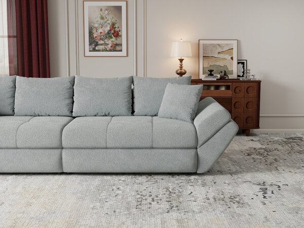 Canapea extensibilă dumonde cu ladă de depozitare Loana Vibe Mint 300x100 cm