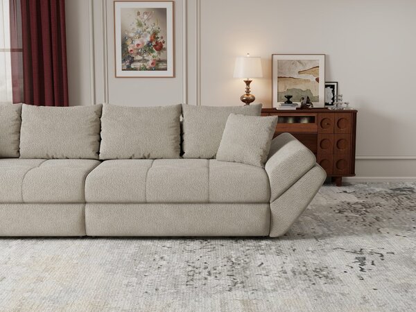 Canapea extensibilă dumonde cu ladă de depozitare Loana Vibe Bej 300x100 cm