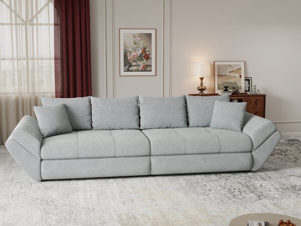 Canapea extensibilă dumonde cu ladă de depozitare Loana Vibe Mint 300x100 cm