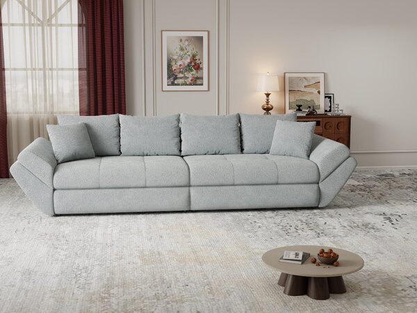 Canapea extensibilă dumonde cu ladă de depozitare Loana Vibe Mint 300x100 cm