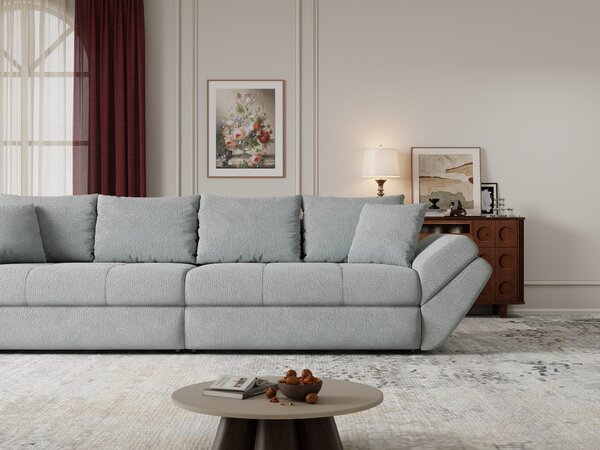Canapea extensibilă dumonde cu ladă de depozitare Loana Vibe Mint 300x100 cm
