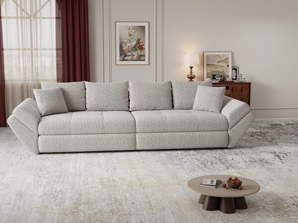 Canapea extensibilă dumonde cu ladă de depozitare Loana Jaguar Gri 300x100 cm