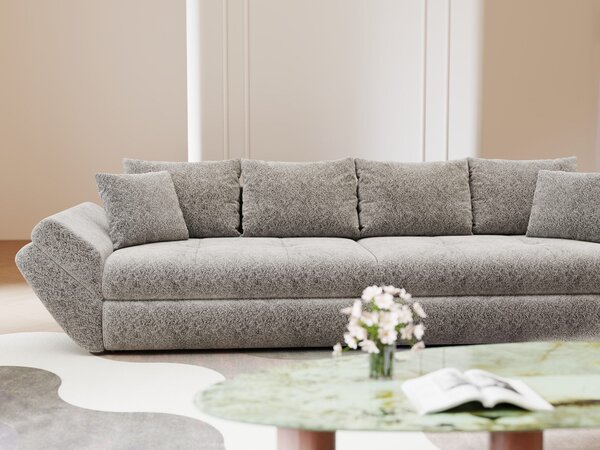 Canapea extensibilă dumonde cu ladă de depozitare Loana Arena Gri grafit 300x100 cm