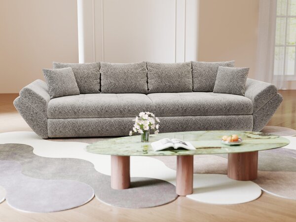 Canapea extensibilă dumonde cu ladă de depozitare Loana Arena Gri grafit 300x100 cm