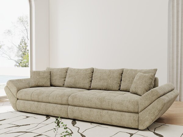 Canapea extensibilă dumonde cu ladă de depozitare Loana Cremona Bej 300x100 cm