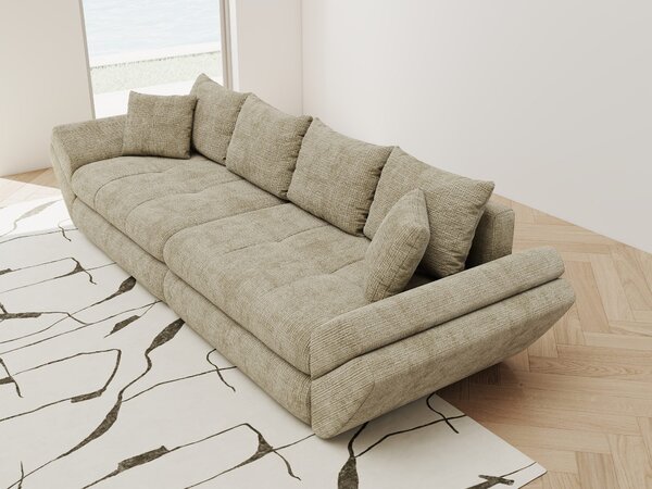 Canapea extensibilă dumonde cu ladă de depozitare Loana Cremona Bej 300x100 cm