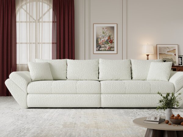 Canapea extensibilă dumonde cu ladă de depozitare Loana Jaguar Ivory 300x100 cm