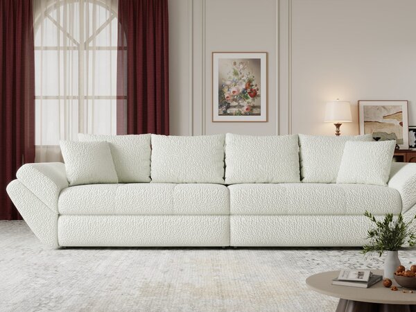 Canapea extensibilă dumonde cu ladă de depozitare Loana Jaguar Ivory 300x100 cm