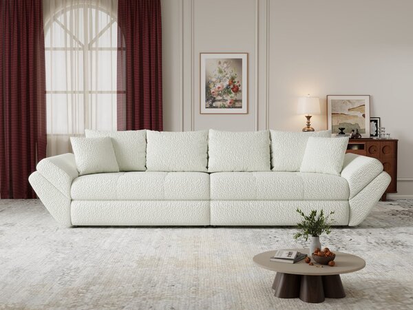 Canapea extensibilă dumonde cu ladă de depozitare Loana Jaguar Ivory 300x100 cm