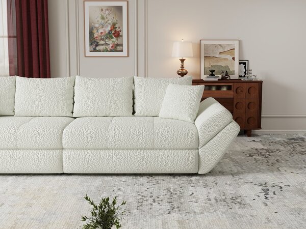 Canapea extensibilă dumonde cu ladă de depozitare Loana Jaguar Ivory 300x100 cm