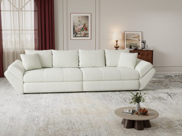 Canapea extensibilă dumonde cu ladă de depozitare Loana Jaguar Ivory 300x100 cm