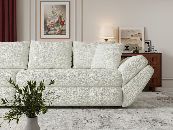 Canapea extensibilă dumonde cu ladă de depozitare Loana Jaguar Ivory 300x100 cm