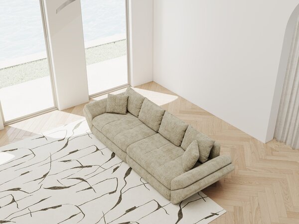 Canapea extensibilă dumonde cu ladă de depozitare Loana Cremona Bej 300x100 cm