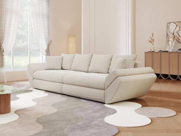 Canapea extensibilă dumonde cu ladă de depozitare Loana Monte Bej 300x100 cm