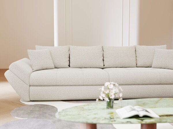 Canapea extensibilă dumonde cu ladă de depozitare Loana Monte Bej 300x100 cm