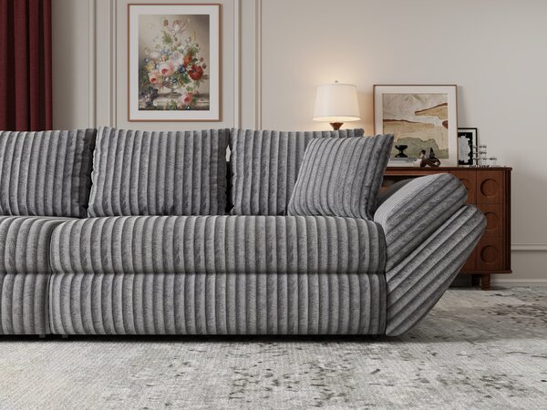 Canapea extensibilă dumonde cu ladă de depozitare Loana Tilia Gri 300x100 cm