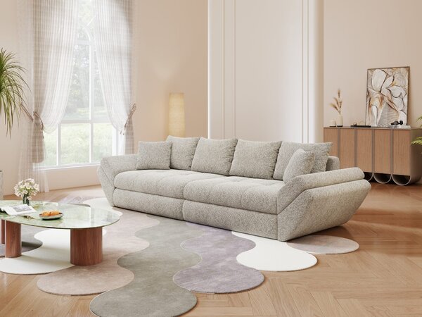 Canapea extensibilă dumonde cu ladă de depozitare Loana Arena Bej 300x100 cm