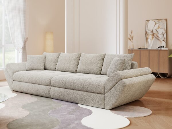Canapea extensibilă dumonde cu ladă de depozitare Loana Arena Bej 300x100 cm