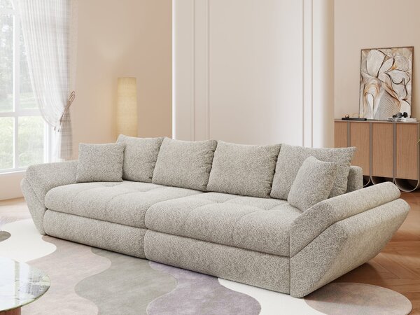 Canapea extensibilă dumonde cu ladă de depozitare Loana Arena Bej 300x100 cm