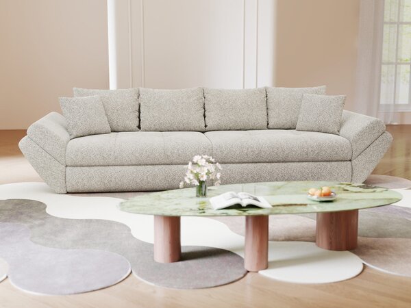 Canapea extensibilă dumonde cu ladă de depozitare Loana Arena Bej 300x100 cm