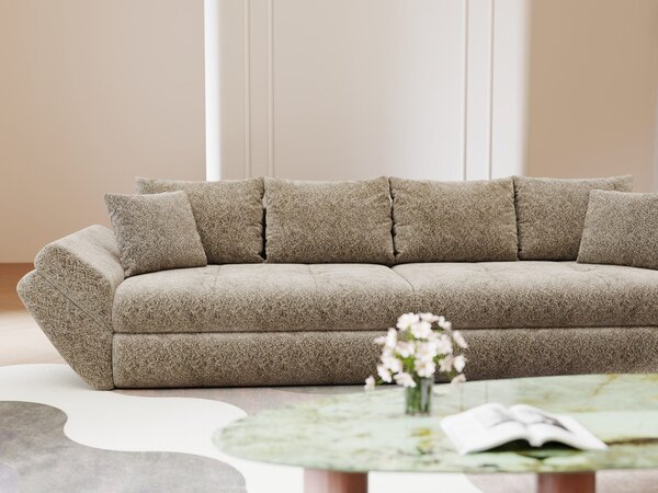 Canapea extensibilă dumonde cu ladă de depozitare Loana Arena Bej 300x100 cm