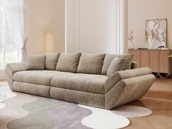 Canapea extensibilă dumonde cu ladă de depozitare Loana Arena Bej 300x100 cm