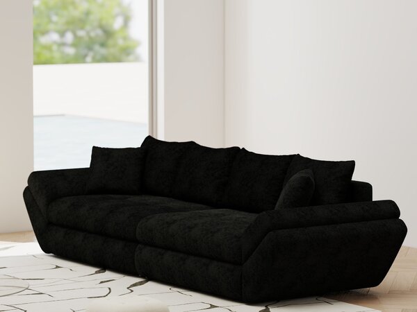 Canapea extensibilă dumonde cu ladă de depozitare Loana Quelle Negru 300x100 cm