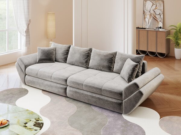 Canapea extensibilă dumonde cu ladă de depozitare Loana Monolith Gri 300x100 cm