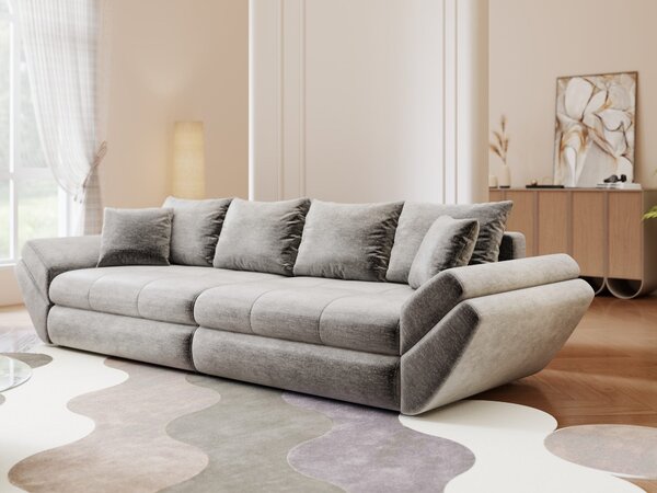 Canapea extensibilă dumonde cu ladă de depozitare Loana Monolith Gri 300x100 cm