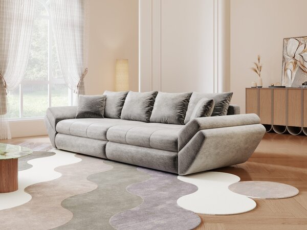 Canapea extensibilă dumonde cu ladă de depozitare Loana Monolith Gri 300x100 cm