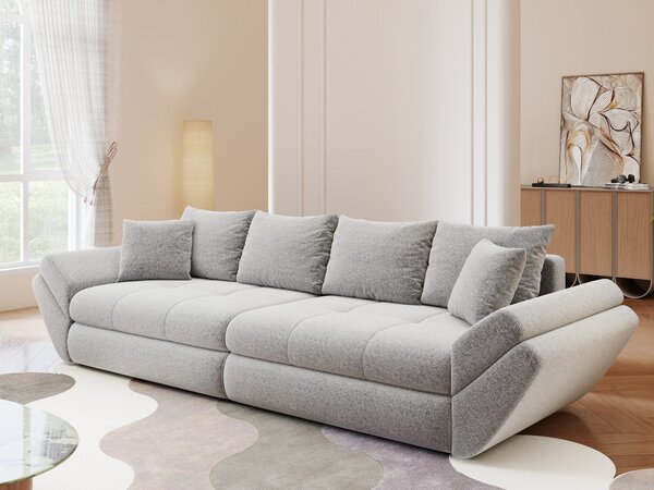 Canapea extensibilă dumonde cu ladă de depozitare Loana Monte Gri 300x100 cm