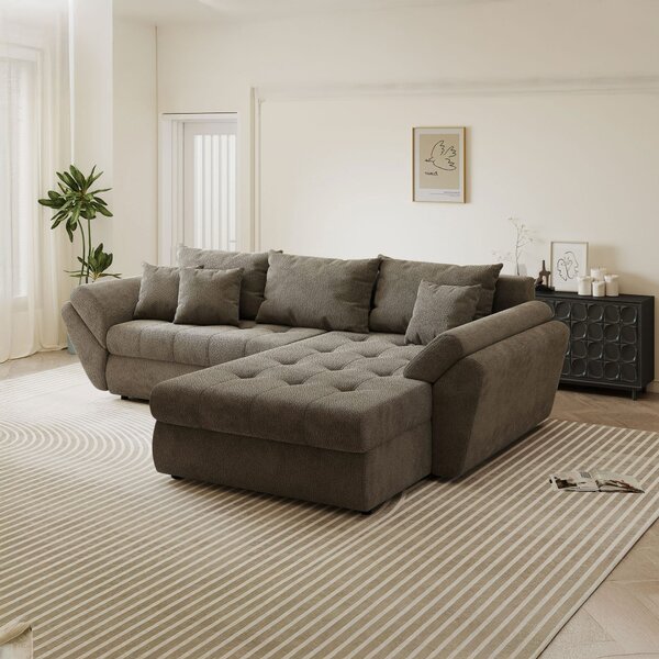 Colțar extensibil dumonde cu ladă de depozitare Loana Vibe II 270x185 cm