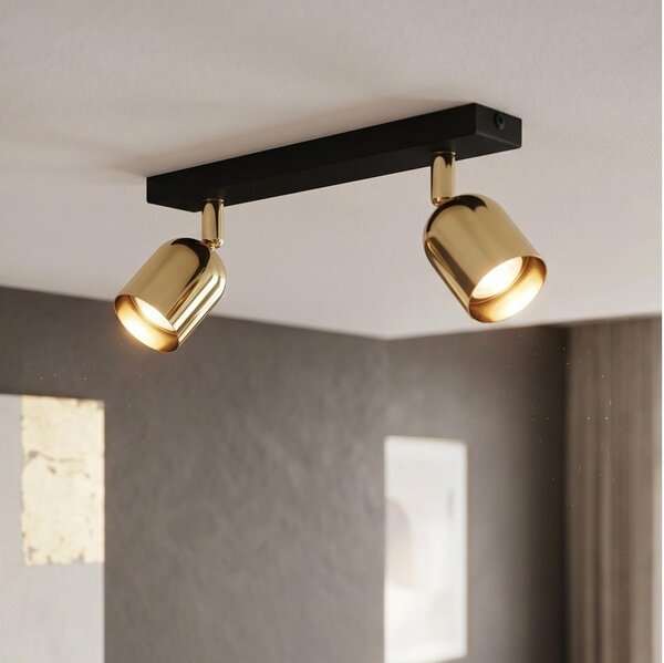 Spot LED TOP 2xGU10/10W/230V negru/auriu