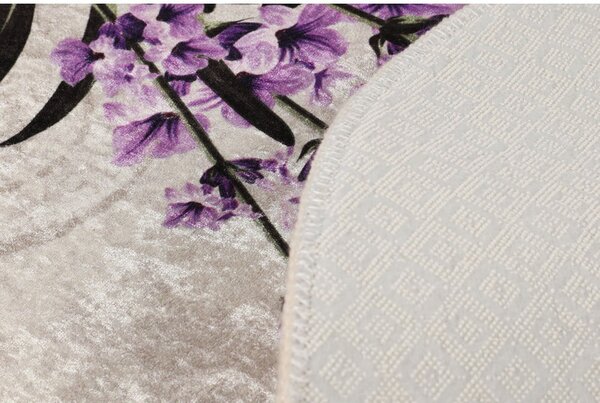 Covorașe de baie mov-bej 3 buc. 60x100 cm Lavender – Foutastic