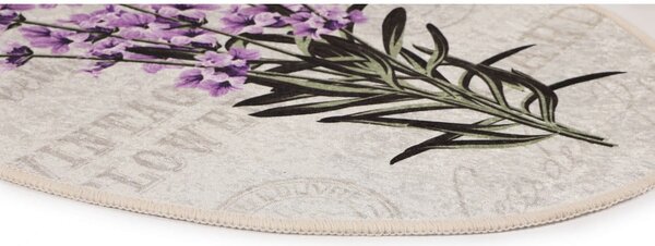Covorașe de baie mov-bej 3 buc. 60x100 cm Lavender – Foutastic