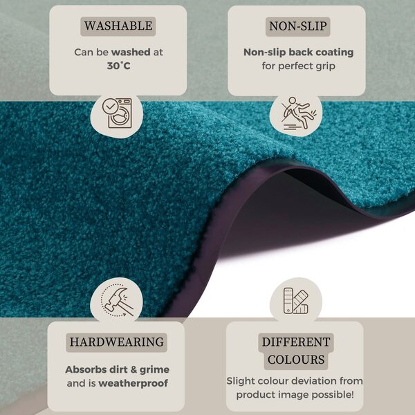 Covor Hanse Home Wash & Clean, 39 x 58 cm, turcoaz