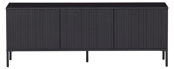 Comodă TV neagră din lemn de pin 150x56 cm Gravure – WOOOD